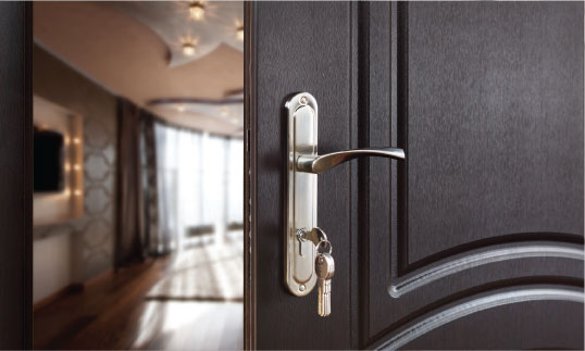 Open door into an Energy Efficient Home Designs