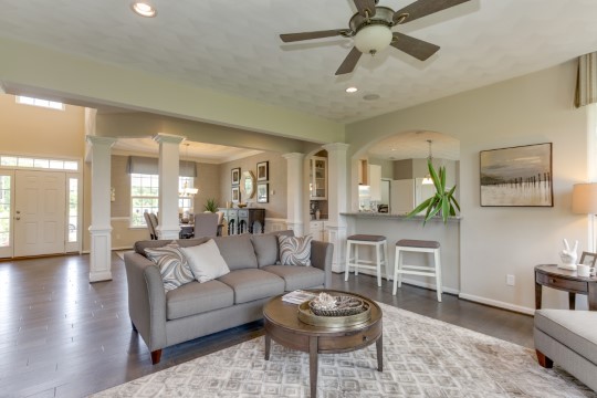 Great room. new home builders Chesapeake VA