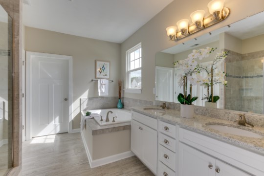 First floor master bathroom. new home builder Chesapeake Va